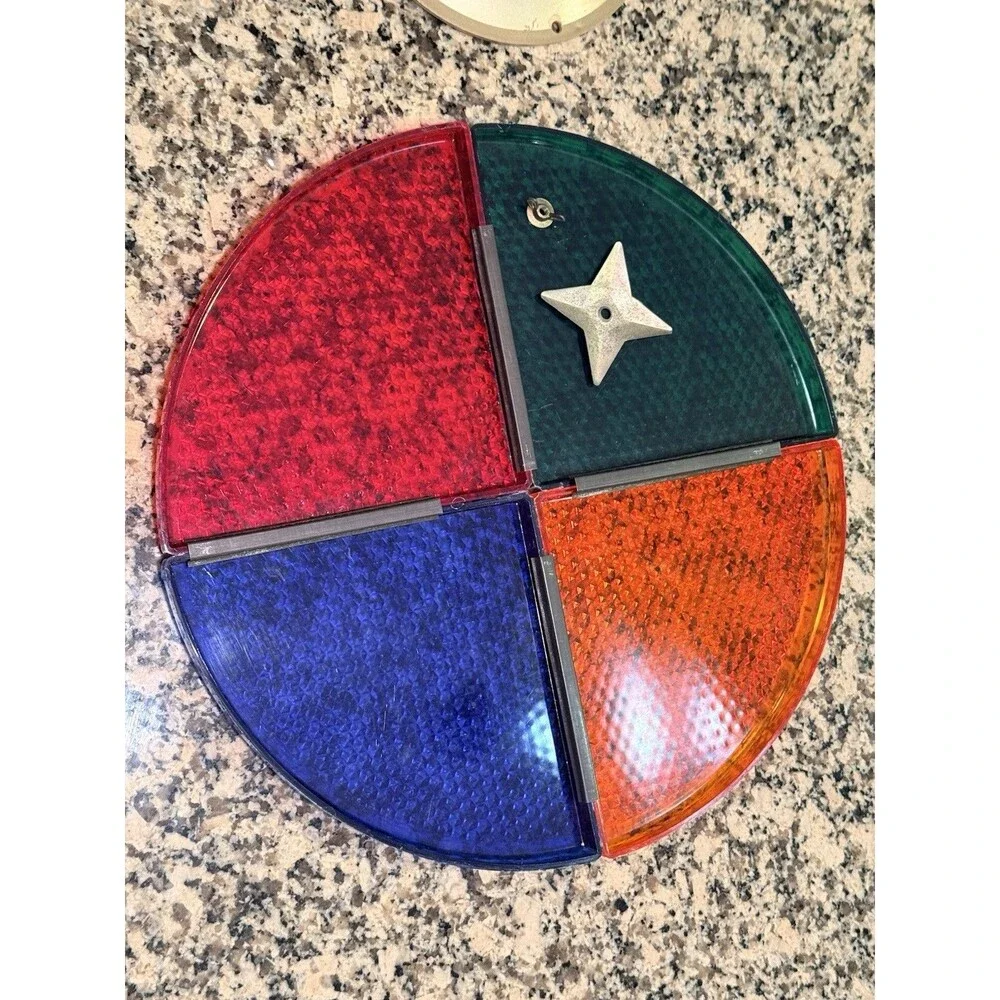 Vintage Penetray Motorized Rotating Color Wheel Aluminum Christmas Tree Light